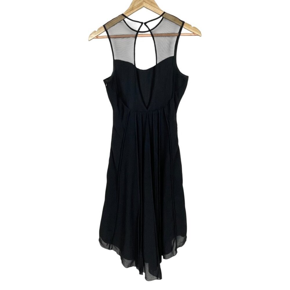 DRESS THE POPULATION 'JADE' ILLUSION YOKE CHIFFON HIGH LOW DRESS - Picture 8 of 12